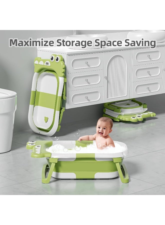 MoreFeel Foldable Newborn Baby Bathtub with Thermometer - Image 5