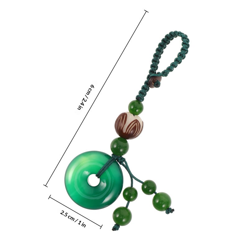 Chalcedony Car Keychain Pendant Keychain Ornament for Car Keys Bag Charms Chinese Style Keychain Decoration Keychain Accessory - Image 2