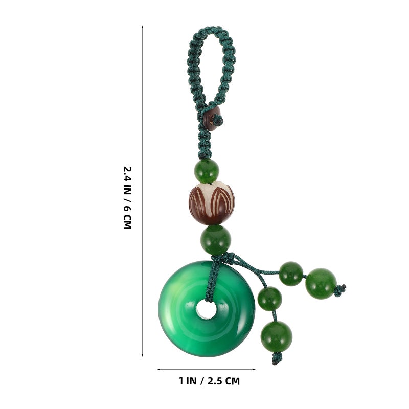 Chalcedony Car Keychain Pendant Keychain Ornament for Car Keys Bag Charms Chinese Style Keychain Decoration Keychain Accessory - Image 4