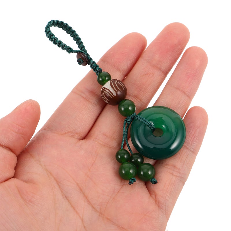 Chalcedony Car Keychain Pendant Keychain Ornament for Car Keys Bag Charms Chinese Style Keychain Decoration Keychain Accessory - Image 3