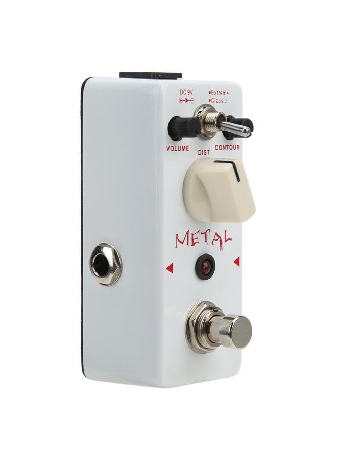 Thoraya Heavy Metal Distortion Pedal White Electric Guitar Effect Pedals with True Bypass 2 Modes  - Image 2