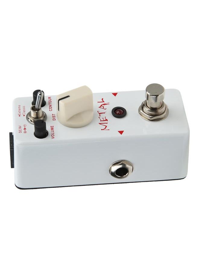 Thoraya Heavy Metal Distortion Pedal White Electric Guitar Effect Pedals with True Bypass 2 Modes  - Image 3