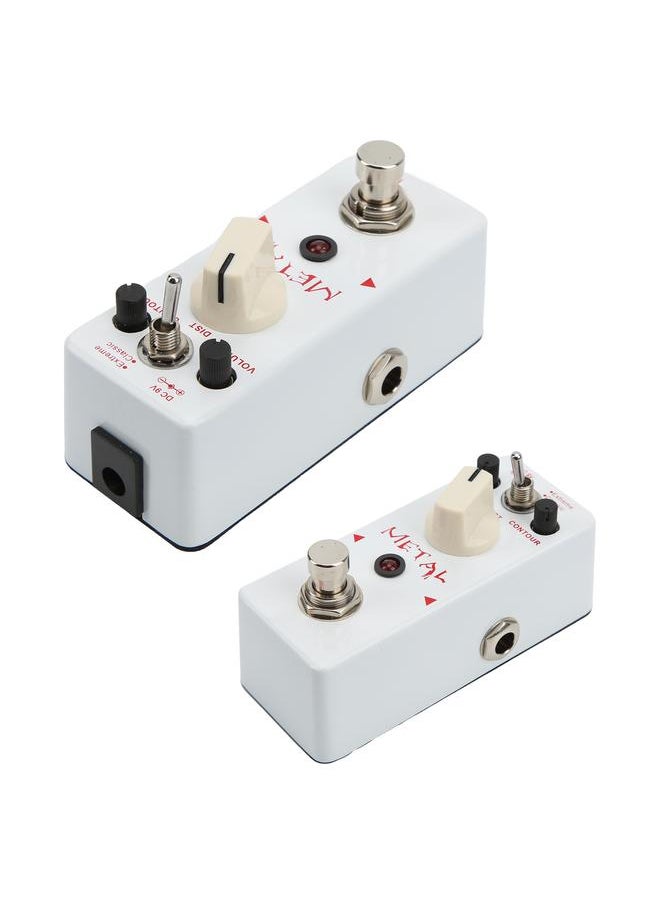 Thoraya Heavy Metal Distortion Pedal White Electric Guitar Effect Pedals with True Bypass 2 Modes  - Image 4