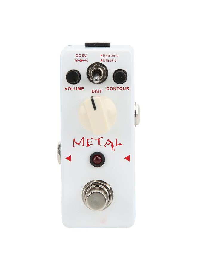 Thoraya Heavy Metal Distortion Pedal White Electric Guitar Effect Pedals with True Bypass 2 Modes  - Image 1