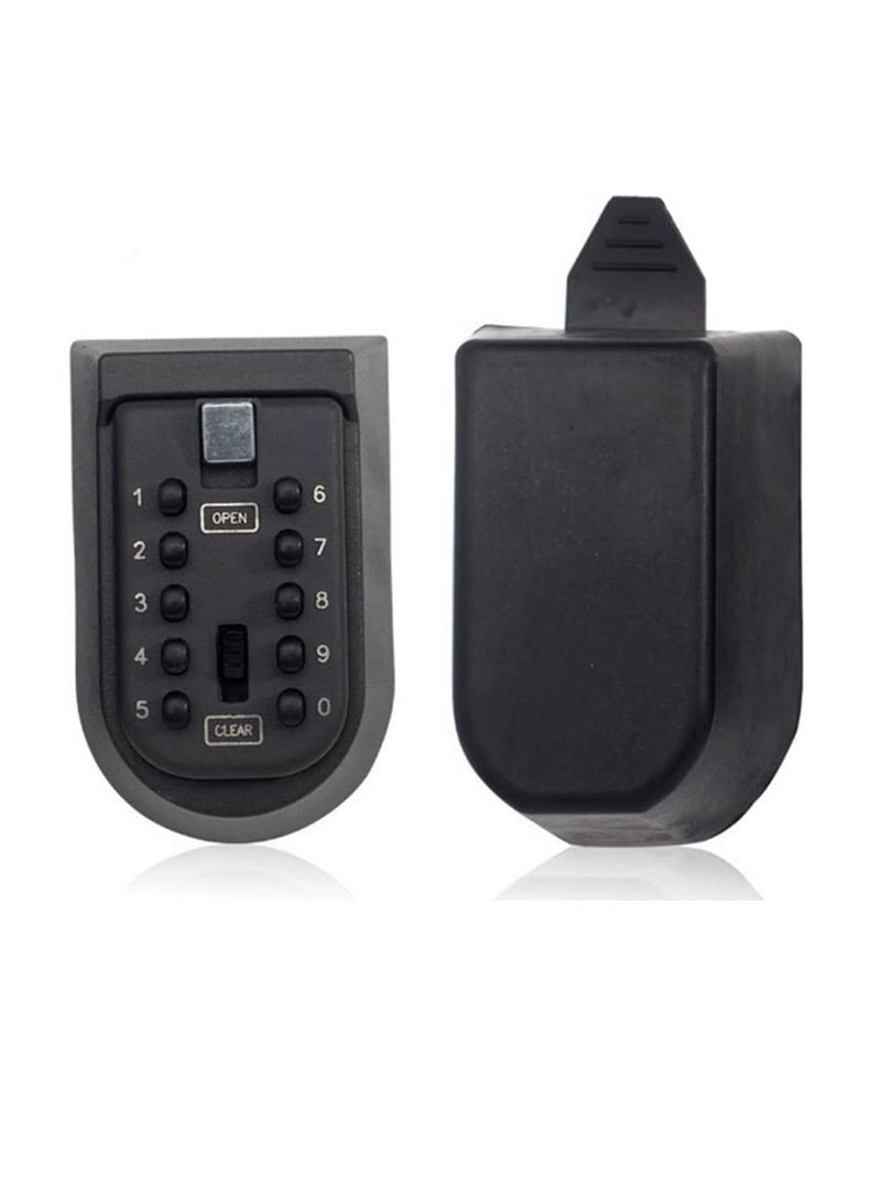 Indoor and Outdoor Key Safe Wall Mounted Nurse Key Safe Key Storage Push Button Combination Lock Wall Mounted Key Safe Box Security Lock for Carers/Home Help/Nurse Home Access - Image 2