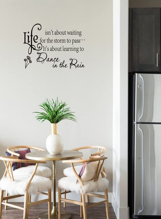 Fencosyn Life Isn't About Waiting for The Storm to Pass… It's About Learning to Dance in The rain Vinyl Wall Decal Stickers Inspirational Quotes Wall Décor - Image 2