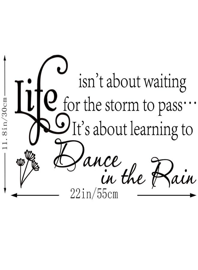 Fencosyn Life Isn't About Waiting for The Storm to Pass… It's About Learning to Dance in The rain Vinyl Wall Decal Stickers Inspirational Quotes Wall Décor - Image 3