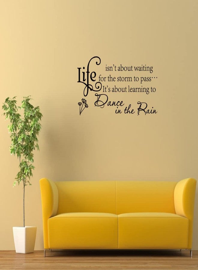 Fencosyn Life Isn't About Waiting for The Storm to Pass… It's About Learning to Dance in The rain Vinyl Wall Decal Stickers Inspirational Quotes Wall Décor - Image 5