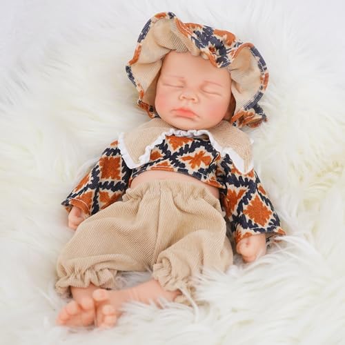 KUICEO Reborn Baby Dolls That Lifelike 12 inch Full Body Silicone Sleeping Baby Boy Handmade Face Realistic Body Details for Children Gift - Image 1