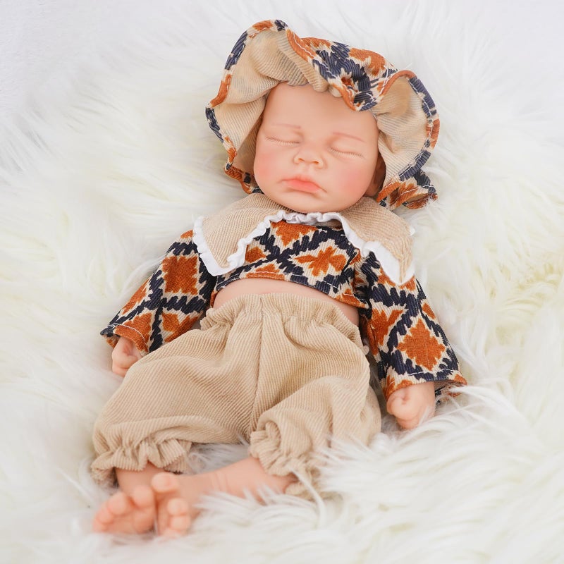 KUICEO Reborn Baby Dolls That Lifelike 12 inch Full Body Silicone Sleeping Baby Boy Handmade Face Realistic Body Details for Children Gift - Image 3