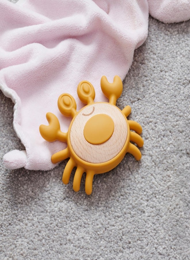 TickiT عضاضة تيكيت سيليستوف كراب | لعبة عضاضة حسية من السيليكون والخشب للأطفال | تهدئ اللثة وتدعم النمو - Image 3