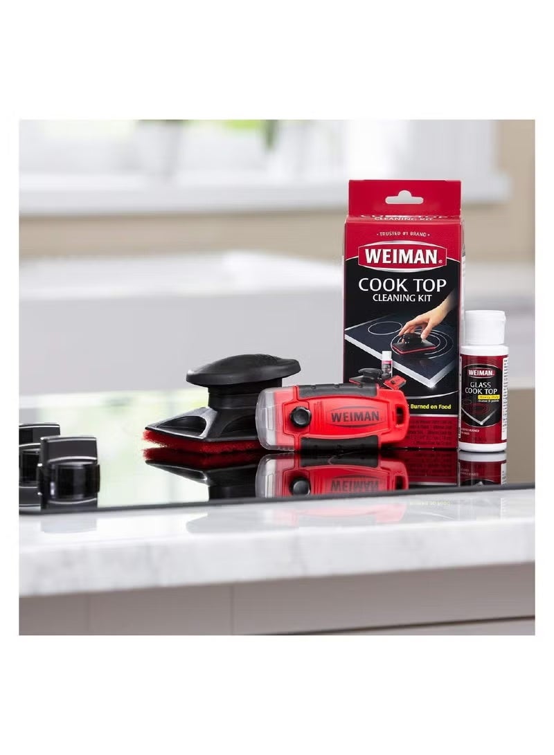 Weiman Complete Cook Top Cleaning Kit - Cook Top Cleaner and Polish 2 oz, Scrubbing Pad, Cleaning Tool, Cook Top Razor Scraper - Image 4