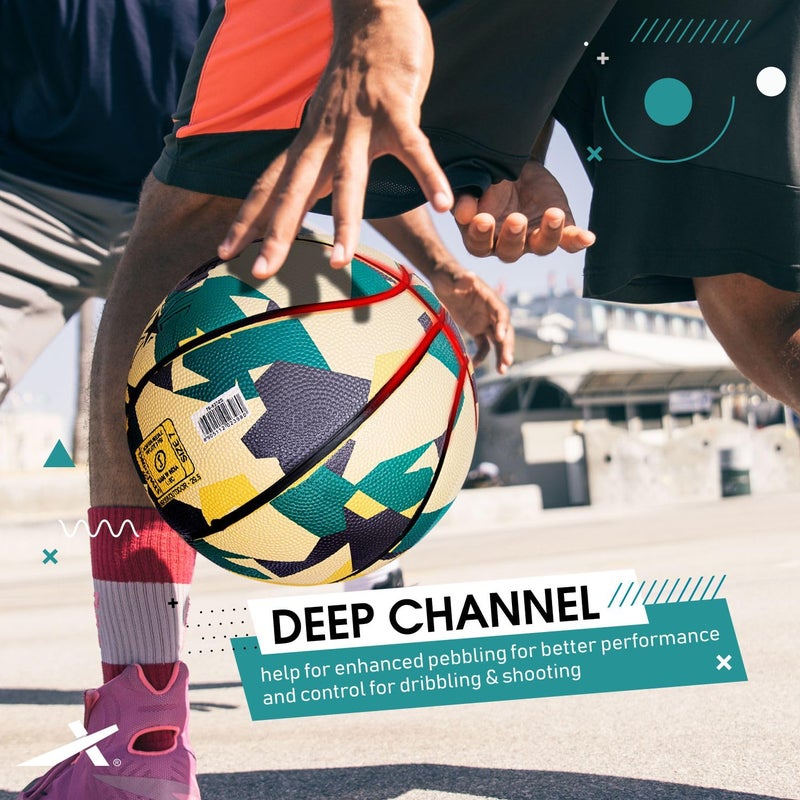 SPALDING 8 Panel Rainbow Rubber Moulded Indoor/Outdoor Basketball - Image 5