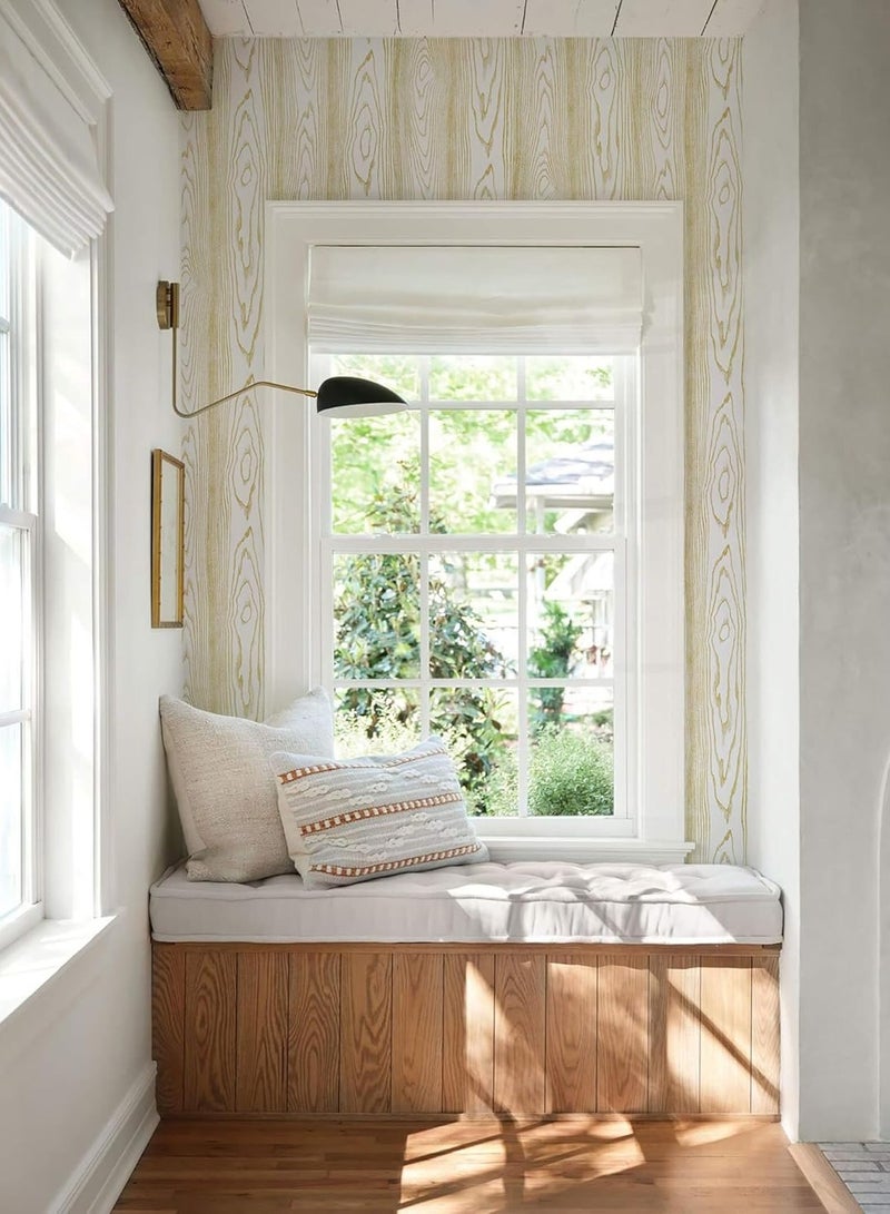 آنا ورق جدران ذاتي اللصق بتصميم خشب مزيف، مقاوم للماء والرطوبة والزيوت، بقياس 45 سم × 2 م، مثالي لتجديد المنازل - Image 4