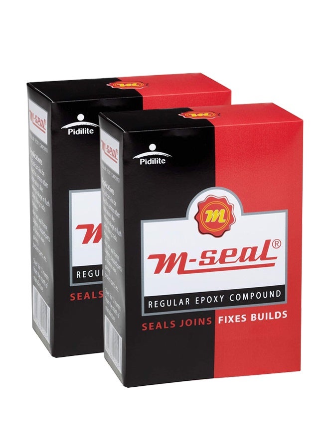 Pidilite Combo 2 pcs Pidilite M-Seal Regular Epoxy Compound 100g, All Purpose Waterproof Adhesive for Metal Pipe Ceramic Wood Plastic Crack Filling Leak Sealing Repair - Image 1