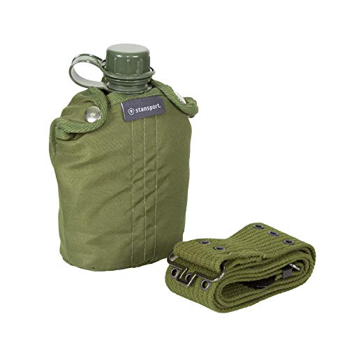 Stansport قنينة ستانسبورت على طراز G.I.، غطاء وحزام (336) - Image 2