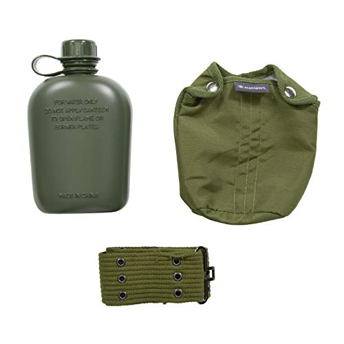 Stansport قنينة ستانسبورت على طراز G.I.، غطاء وحزام (336) - Image 3