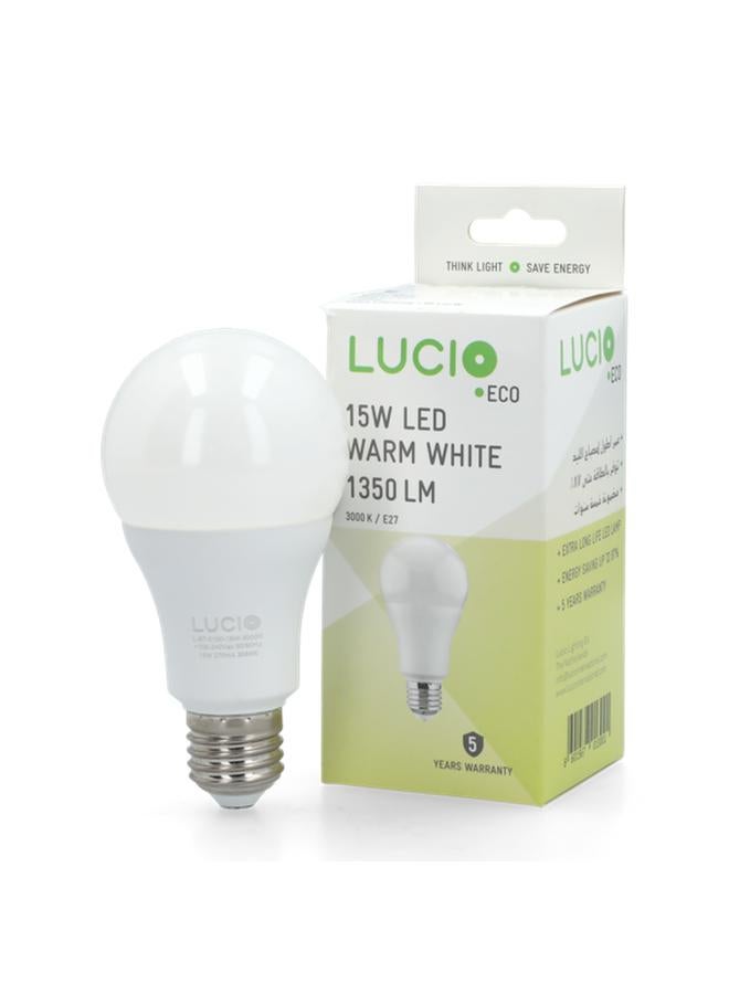 Lucio 15W 3000K 1350-Lumens E27 LED Bulb Warm White - Image 2