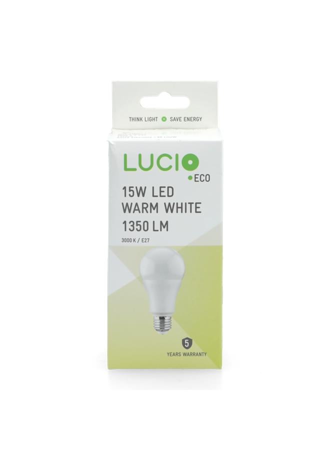 Lucio 15W 3000K 1350-Lumens E27 LED Bulb Warm White - Image 3