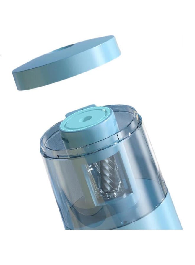 Deli Electric Pencil Sharpener, Dual Power Battery/Usb), Pencil Sharpener For Back-To And Exams, Automatic Core Removal, Blue - Image 2