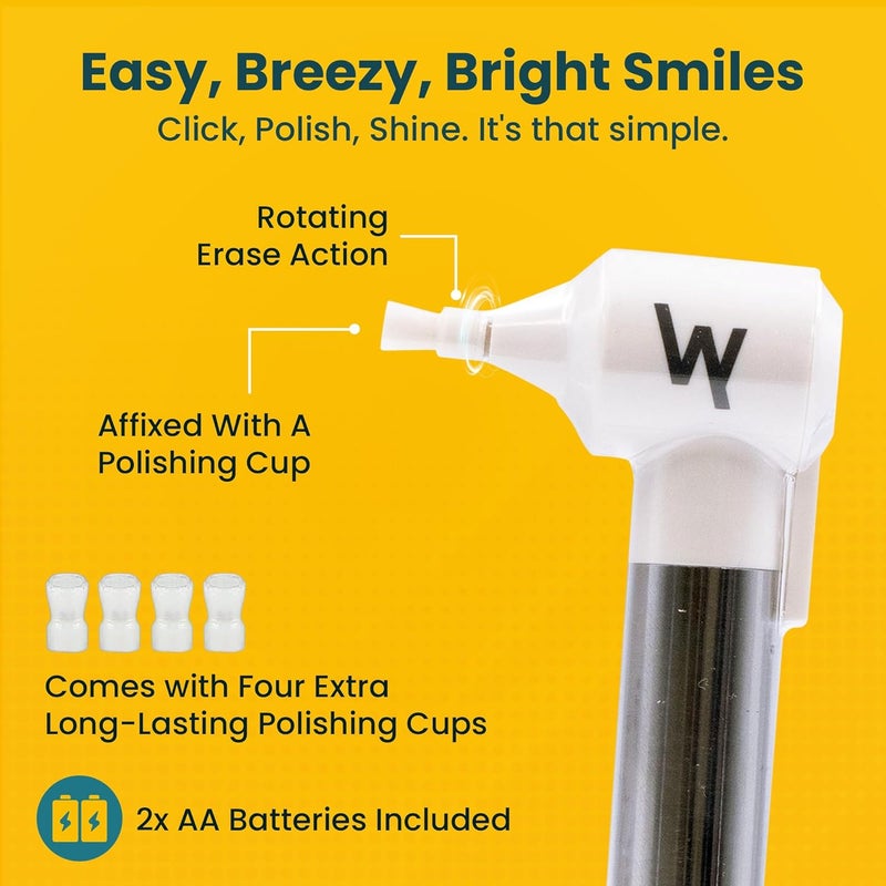 Pearlie White Powered Tooth Whitener  Stain Remover  Portable Dental Tooth Polisher and Plaque Remover for Teeth  Electric Tooth Polisher for Stain Removal for A Clean and Bright Smile - Image 5