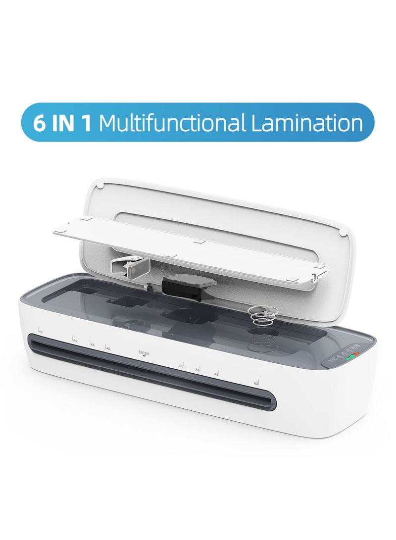 OSMILE Upgraded 1 Min Fastest Warm-Up Laminating Machine, 9 Inch for A4/A5/A6 Laminator Machine,9 in 1 Thermal Laminator for Home Office School Use，Paper Trimmer,Corner Rounder (With Laminating Pouches) - Image 4