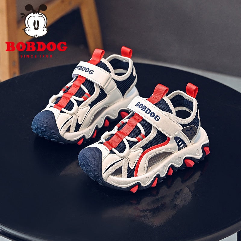 Babu Bean Boys Baotou Sandals Soft Sole Non-Slip Children'S Sports Beach Shoes - Image 2