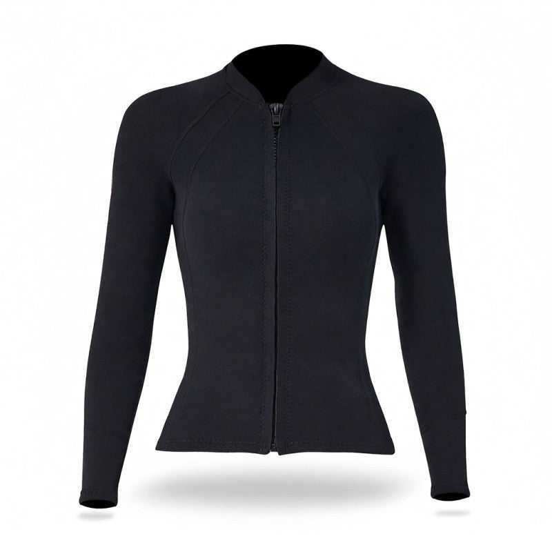 DIVE & SAIL Women Diving Top Xl: Soft Lightweight 2mm Neoprene Nylon Fabric - Uv Ray Reef Injury Protection Long Sleeves Wetsuit Top For Beach Vacations Snorkeling Swimming Pools Surfing Water Sports - Image 1