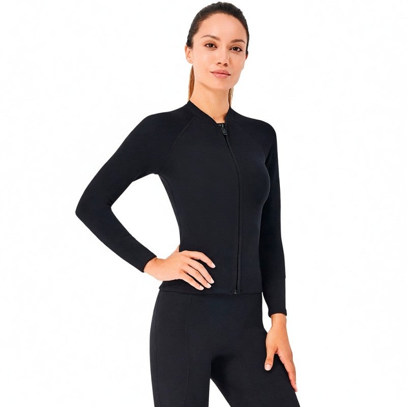 DIVE & SAIL Women Diving Top Xl: Soft Lightweight 2mm Neoprene Nylon Fabric - Uv Ray Reef Injury Protection Long Sleeves Wetsuit Top For Beach Vacations Snorkeling Swimming Pools Surfing Water Sports - Image 3