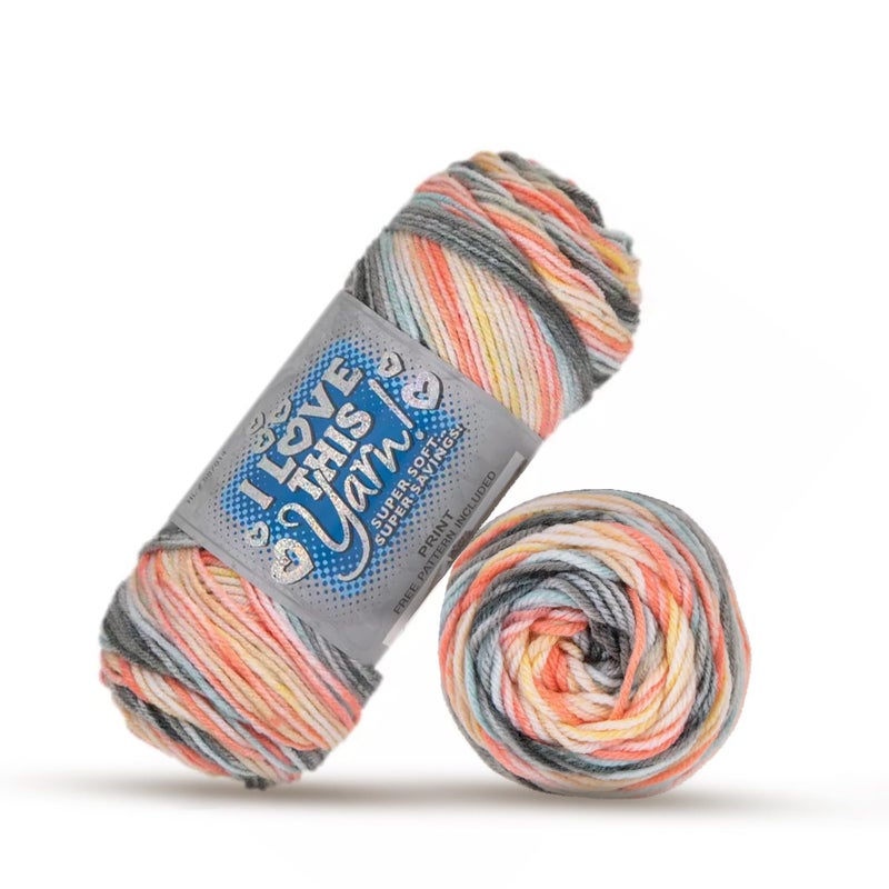 Hobby Lobby I Love This Yarn 4 - Medium Soft Skein â€“ 252 Yards of Acrylic Yarn for Crocheting & Knitting Blankets, Hats, & More â€“ Craft Supplies for Handcrafting Accessories, City Beat - Image 1