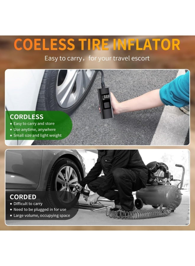 Air Pump for Car Tires with Tire Pressure Gauge (150 PSI) - One Click Smart Pump Tire Inflator for Car, Motorcycle, Bicycle and More - Image 4