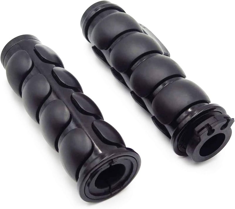 MOTLTECH Motorcycle Hand Grips - Black Aluminum and Rubber - Image 2
