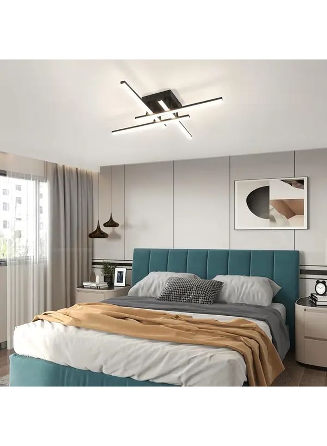 Modern White Sputnik Ceiling Light Dimmable LED Flush Mount 3 Color Modes - Image 1
