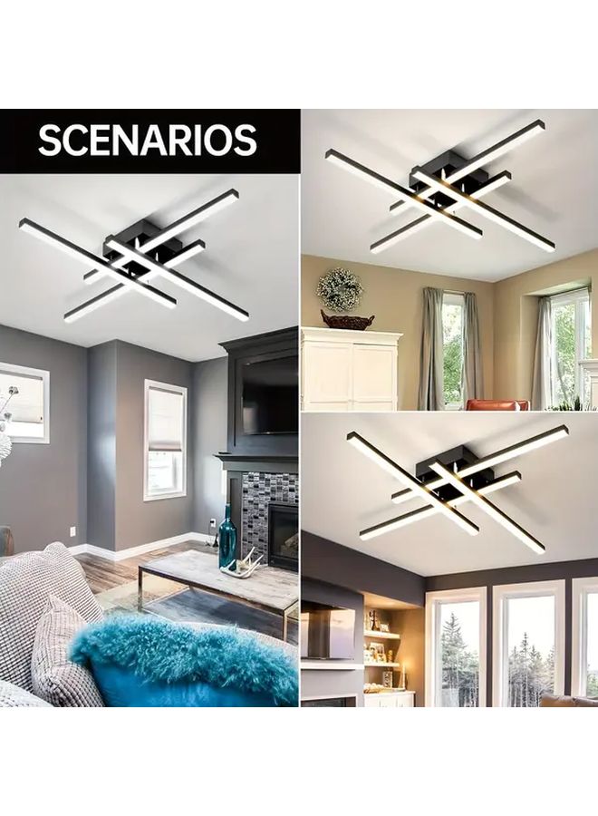 Modern White Sputnik Ceiling Light Dimmable LED Flush Mount 3 Color Modes - Image 5
