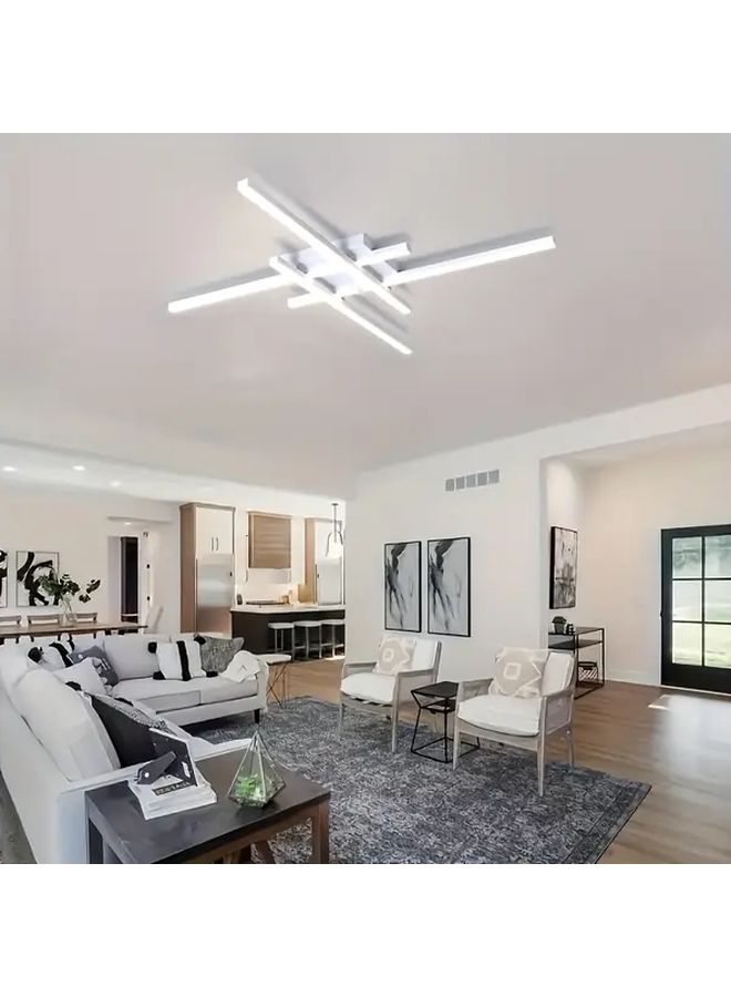 Modern White Sputnik Ceiling Light Dimmable LED Flush Mount 3 Color Modes - Image 4