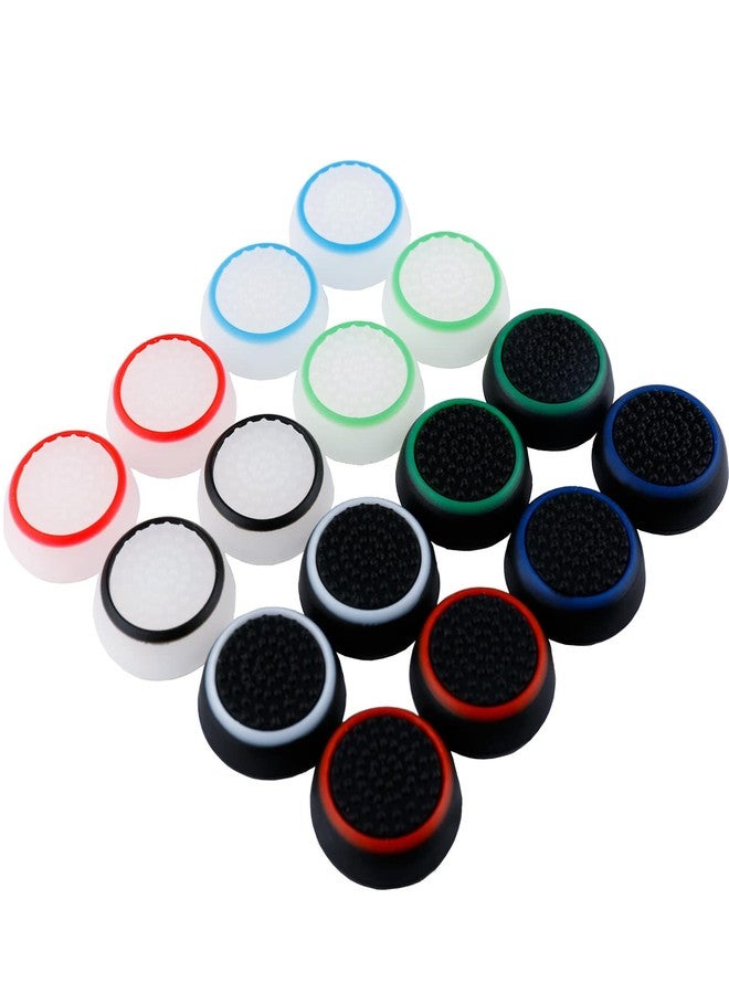 SUBANG 16 Pieces Silicone Noctilucent Thumb Grip Caps Controller Joystick Cap Covers for PS-Series, Xbox-Series Analog Stick Caps Replacement - Image 1