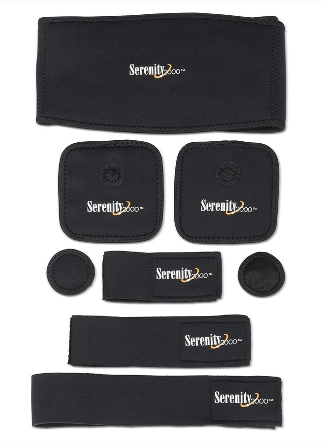 SERENITY2000 Full Body Magnetic Vitality Set for Pain Relief, Reduce Inflammation, Improve Circulation – Eight-Piece Set (Large/XL - waist up to 50")  - Image 1