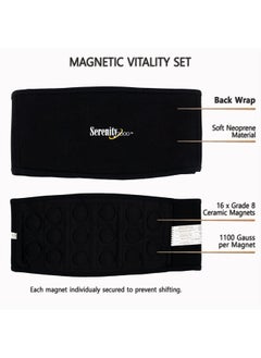 SERENITY2000 Full Body Magnetic Vitality Set for Pain Relief, Reduce Inflammation, Improve Circulation – Eight-Piece Set (Large/XL - waist up to 50")  - Image 3