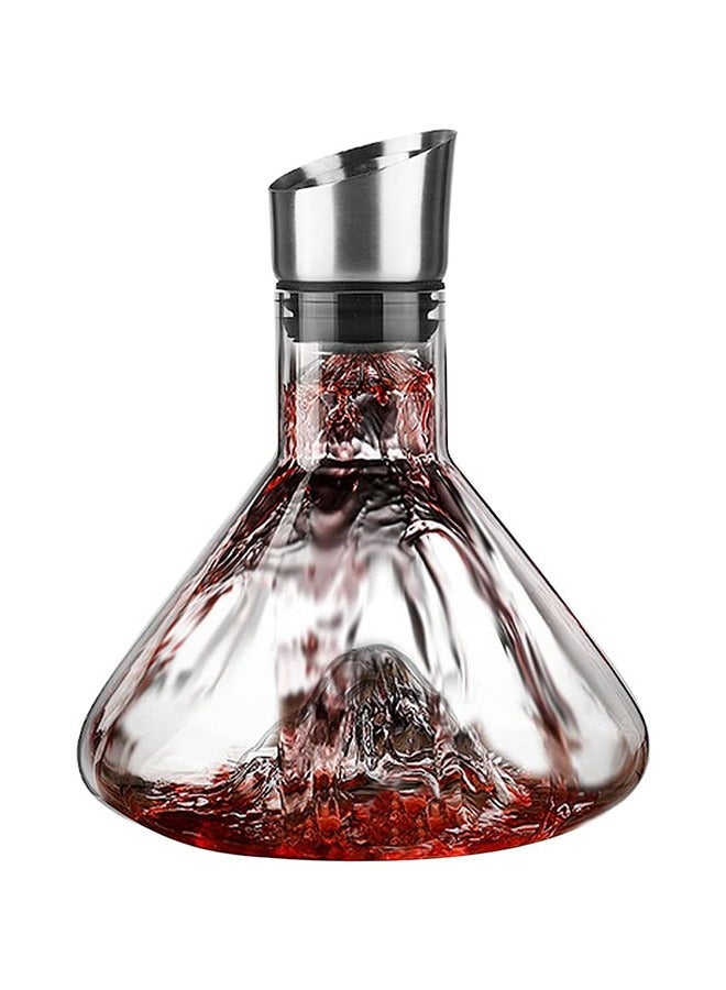 Garlo Iceberg Wine Decanter Set with Aerator Filter,Red Wine Carafe,Wine Aerator,Wine Gift,100% Hand Blown Lead-free Crystal Glass (1600ML)  - Image 1
