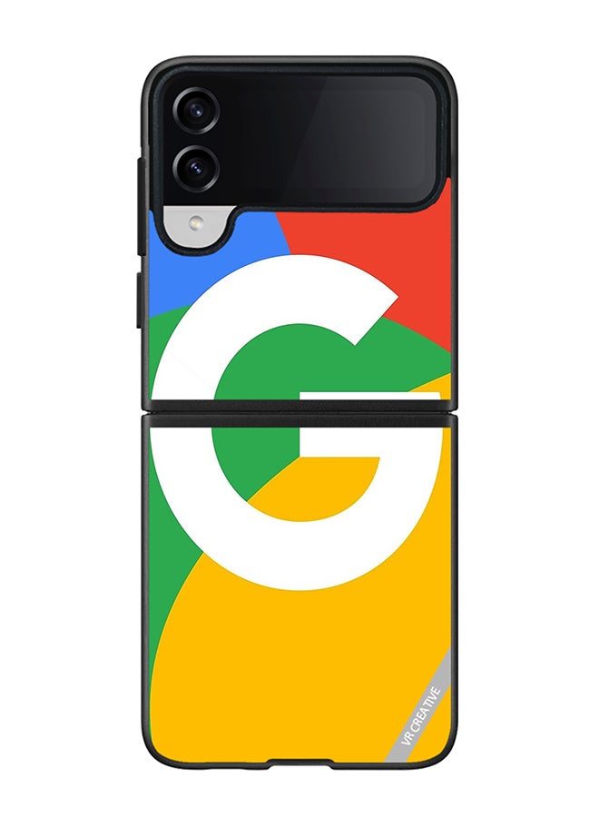 VR CREATIVE Protective Case Cover For Samsung Galaxy Z Flip4 Google Logo Design Multicolour - Image 1