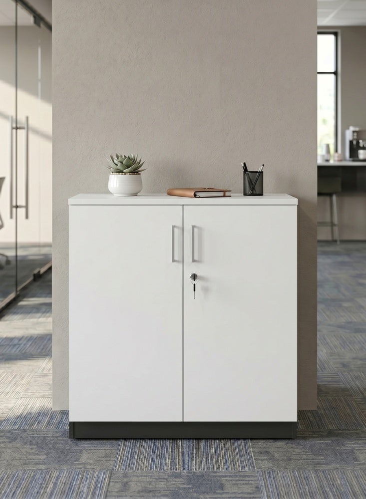KARNAK Royalcraft Wooden Low Cabinet - White - Image 1