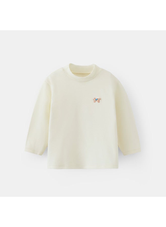 Soft Fleece Heating And Insulating] Baby Base Layer Winter Boys T-shirt Long Sleeve Children's New Year Outfit Top Girls - Image 5