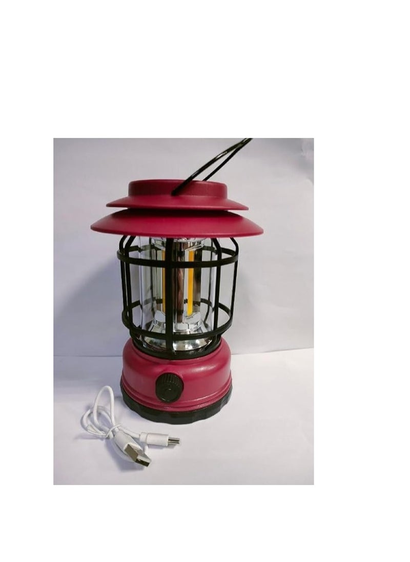 Spaceshoop Rechargeable LED Camping Light Retro Style Lighting Battery Type-c Rechargeable Dimmable Tent Lamp Outdoor Portable  - Image 2