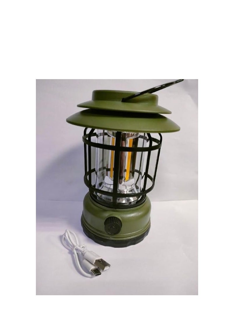 Spaceshoop Rechargeable LED Camping Light Retro Style Lighting Battery Type-c Rechargeable Dimmable Tent Lamp Outdoor Portable  - Image 3