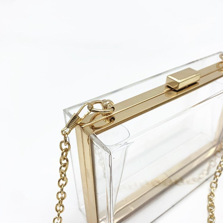 Canli Acrylic Transparent Fashionable Evening Bag Cross-Body Mini Banquet Clutch Bag Small Square Bag Diy - Image 5