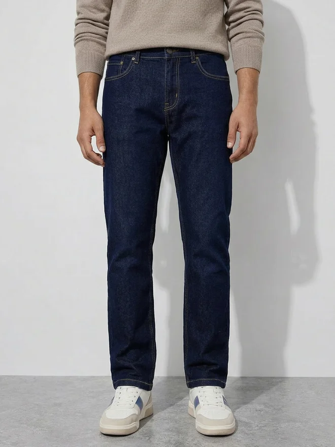 Styli Men Dark Blue Slim Fit Jeans