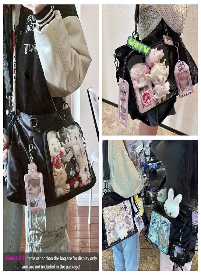 WELLRI Ita Bag with Insert Kpop Plushies Tote Bag Kawaii Anime Pin Display Crossbody Shoulder Messenger Bag - Image 3