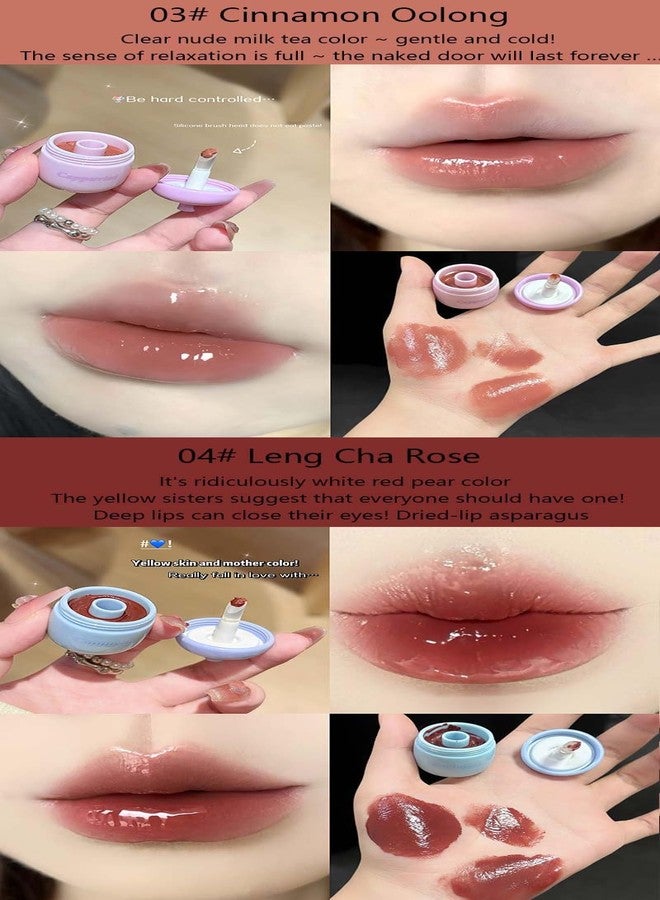 Cappuvini Little Pinecone Hydrating Lip Jelly | Glossy Finish Non-Sticky Lip Gloss | Nude Dream Red Wine Baby Pink Rose Colors | Lips Care Protection Moisturizer | Cute Acorn Shaped Packaging | Long Stay Lipstick Waterproof Longlasting Formula | Perfect Lipstick For Women & Girls (02#Strawberry Fudge, 5g) - Image 4