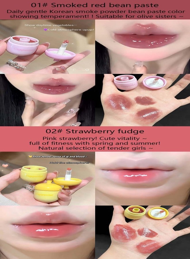 Cappuvini Little Pinecone Hydrating Lip Jelly | Glossy Finish Non-Sticky Lip Gloss | Nude Dream Red Wine Baby Pink Rose Colors | Lips Care Protection Moisturizer | Cute Acorn Shaped Packaging | Long Stay Lipstick Waterproof Longlasting Formula | Perfect Lipstick For Women & Girls (02#Strawberry Fudge, 5g) - Image 3