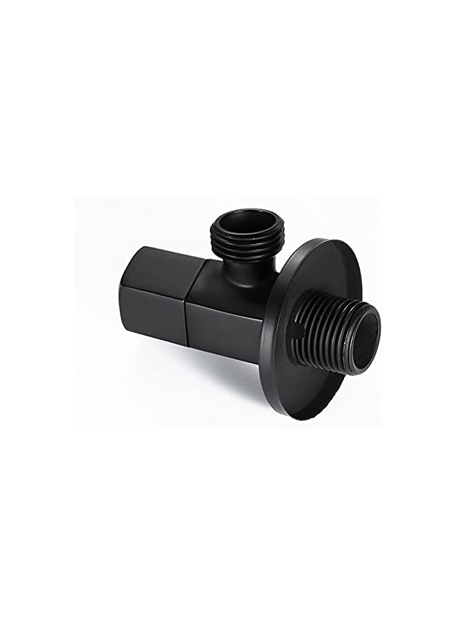 S-TOP Black Angle Stop Valve Brass G1/2" Shut Off Valve Square Water Control Valve Faucet Valve For Bathroom Toilet Bidet Shower Triangle Valve - Image 4